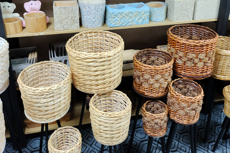 草柳编木制工艺品案例